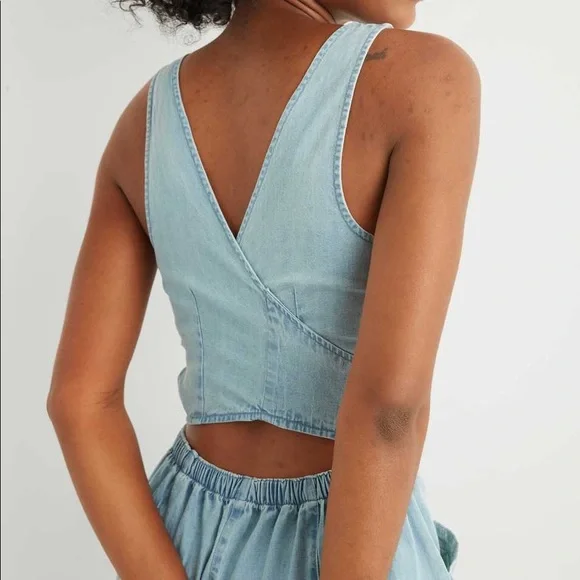 Aerie Wrap Back Romper Size Medium - Picture 6 of 7